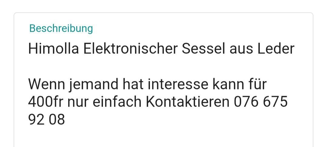 Himolla Poltrone: Himolla Elektronischer Relaxsessel Leder Grau – Usato da Fahrweid venduto da SMILE.5 1