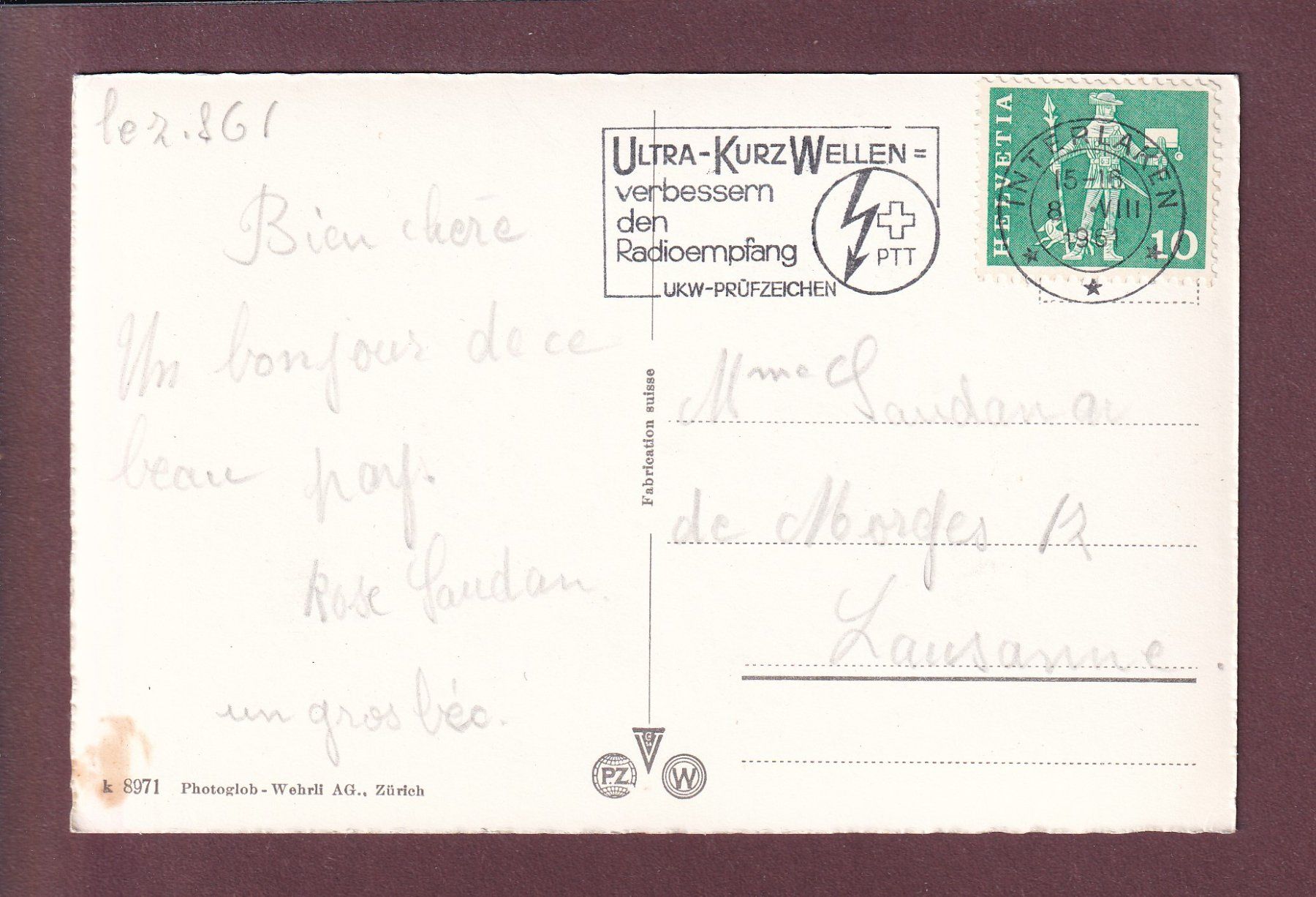 Cartes postales: INTERLAKEN - Centralplatz - Bahnhofstrasse - 1961 – D'occasion à Pully par nicecards 1
