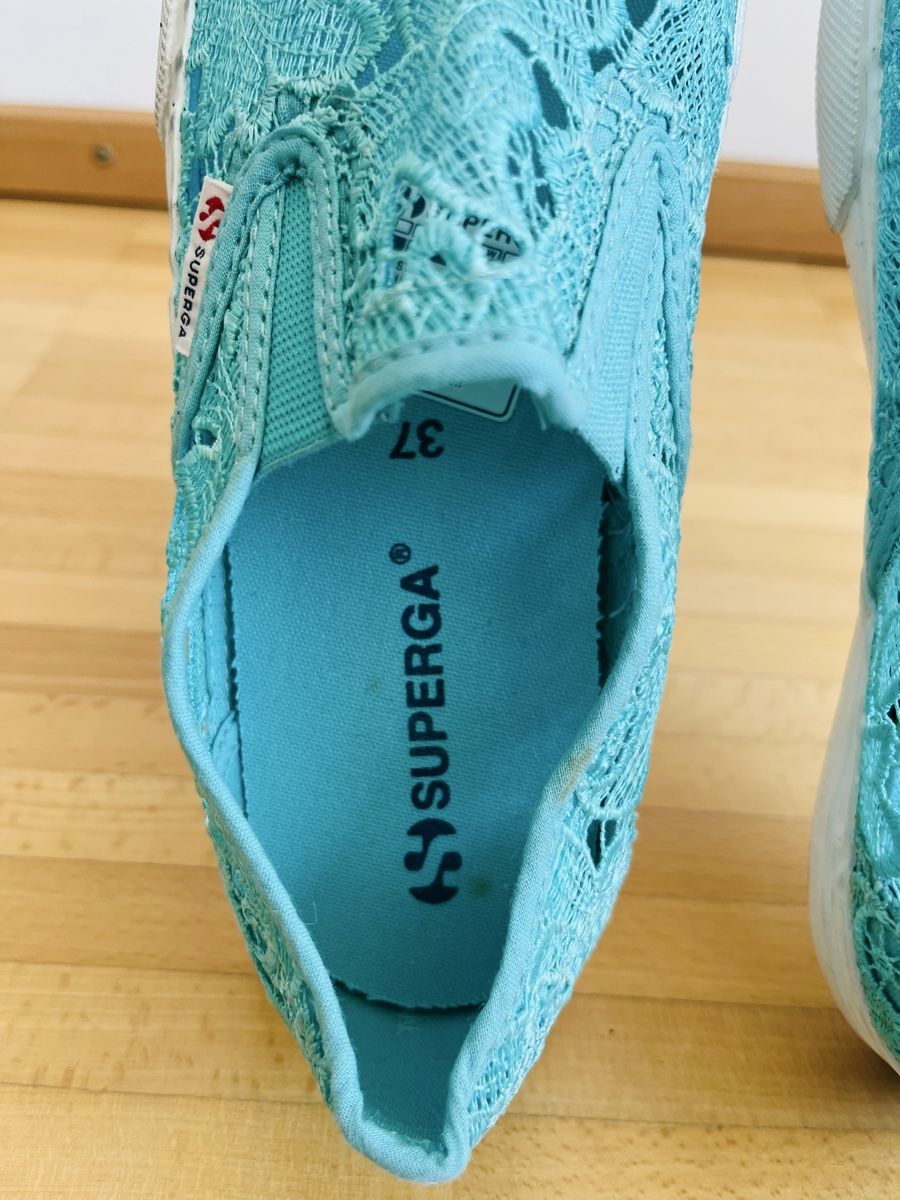 Superga Damenschuhe: Superga turquoise dentelle, taille 37 – Neu (gemäss Beschreibung) aus Lausanne von Global.P 3
