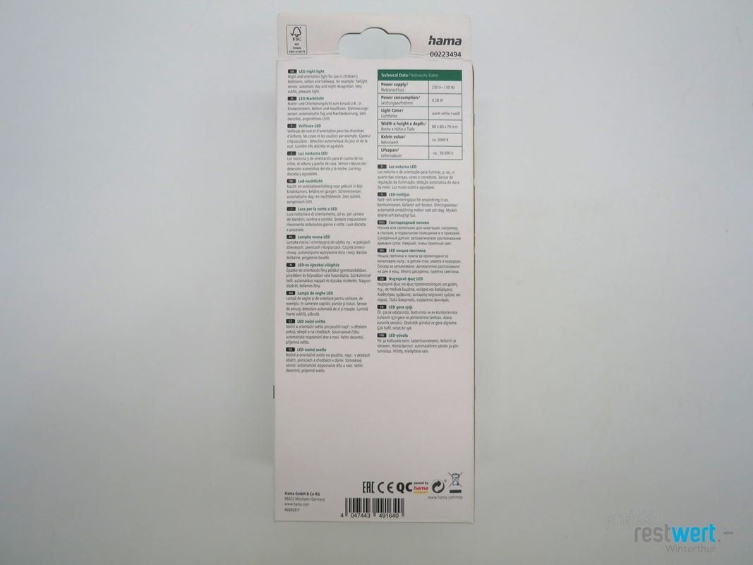 Hama Lampen: HAMA LED-Nachtlicht – Neu und originalverpackt aus Winterthur von Restwert_Winterthur 2