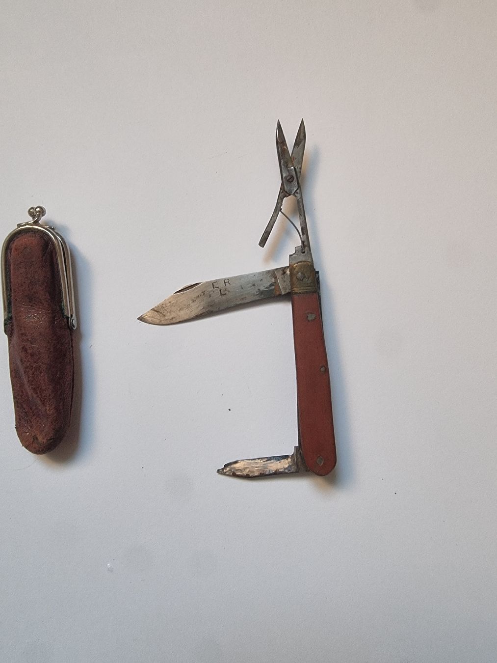 Taschenmesser: Altes  Sackmesser mit Etui – Gebraucht aus Olten von Mezopotamya 4
