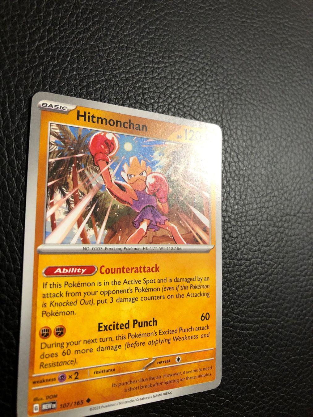 Pokémon Carte collezionabili: Scarlet & Violet 151 - Hitmonchan 107/165 Ab 1 – Usato da Paradiso venduto da Pkmn10 1