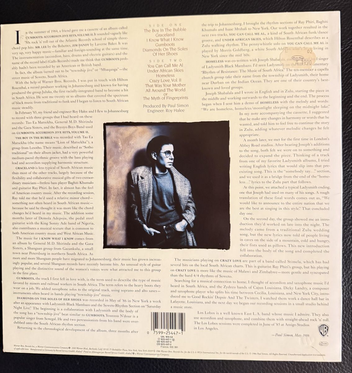 Dischi in vinile: Paul Simon - Graceland LP, Schallplatte – Usato da Goldach venduto da Messerguru 1