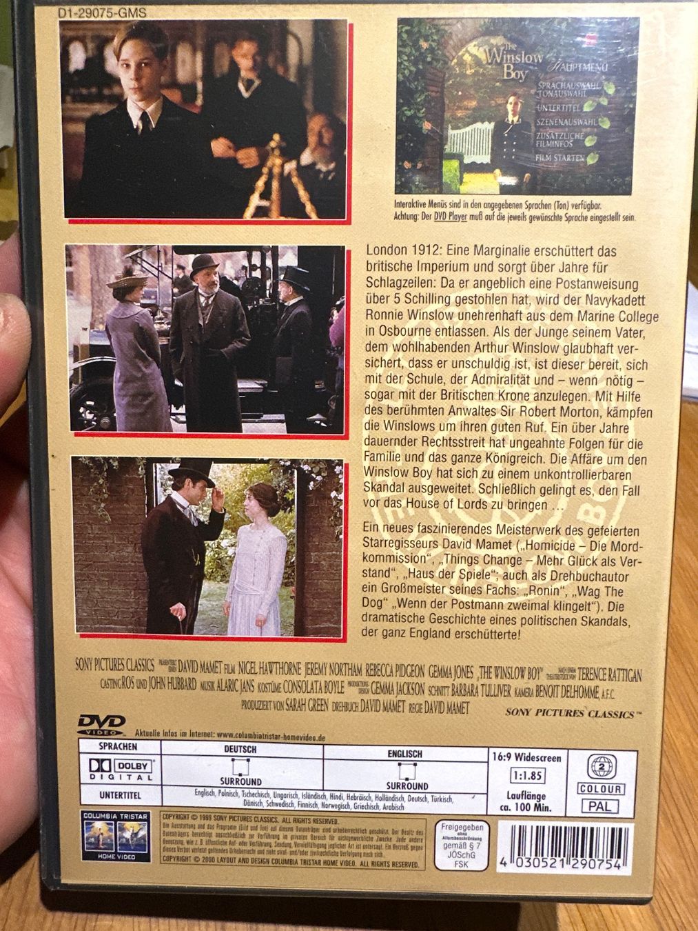 Tutti i DVDs: Winslow boy, DVD – Usato da Benken ZH venduto da Audi-erich 1