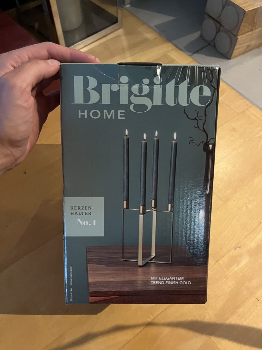 Portacandele: Brigitte Home Kerzenhalter Gold neu – Nuovo e nell'imballaggio originale da Schaffhausen venduto da juf_98r9