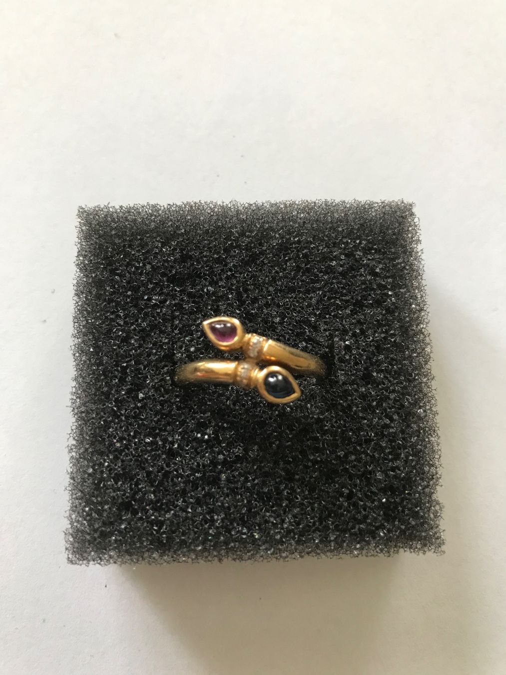 Anelli: Goldring mit Edelsteine und Brillant – Usato da glattbrugg venduto da tto_9tyc