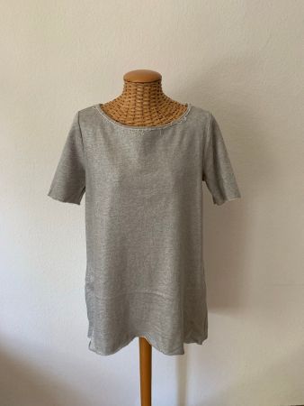 Sweatshirt Kleidchen hellgrau silbern 40