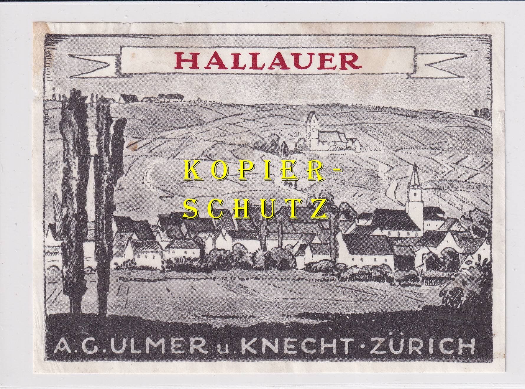Papier: Etikette - Hallauer /bd – D'occasion à Hombrechtikon par Rudolf07