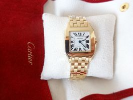 Cartier Santos medium modèle aus18Karat Gelbgold Topzustand
