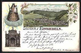 Litho Einsiedeln, Ortsansicht mit Gnaden