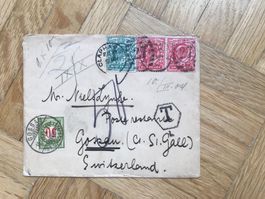 1904, Schöner Brief von England n.Gossau