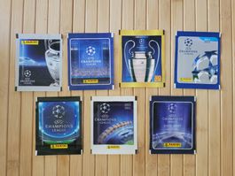 7 X Panini Champions League Sticker Päckli Konvolut