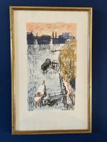 Pierre Kocher, Basel, Lithographie 1959, signiert