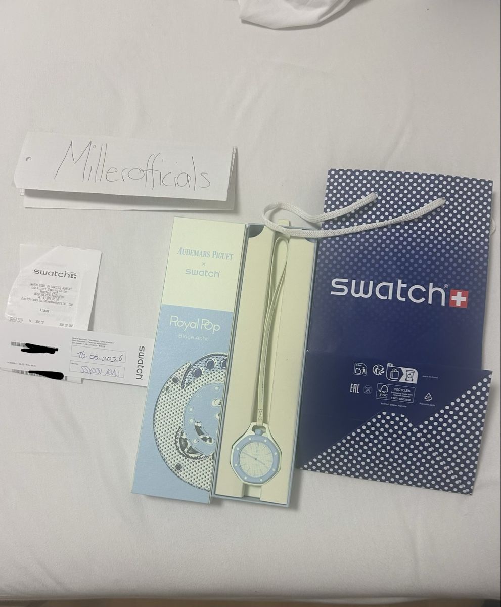 Swatch Orologi: Swatch x AP Royal pop | Blaue Acht – Nuovo e nell'imballaggio originale da Zürich venduto da Millerofficials