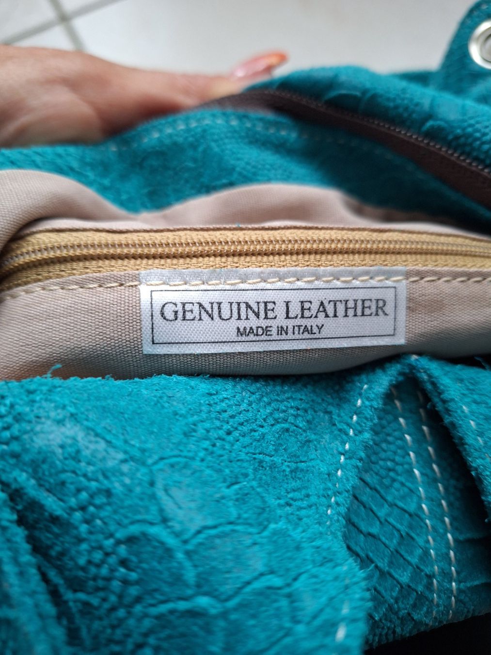 Taschen für Damen: Sac en cuir turquoise – Neu (gemäss Beschreibung) aus St-Triphon von Jldr0 4