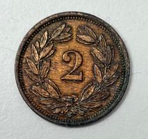 1 x 2 Rappen Münze 1932