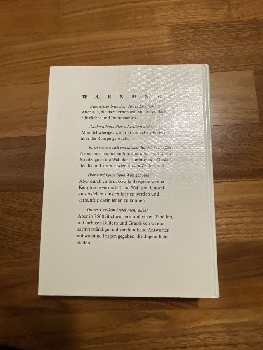 Libri: Meyers Jugend Lexikon A-Z – Nuovo (secondo la descrizione) da Luzern venduto da Nina055 2