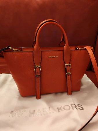 Sac à main en cuir Michael Kors orange