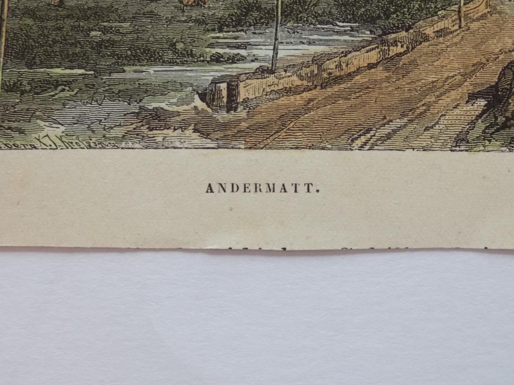 Incisioni: Andermatt koloriert – Usato da Risch venduto da Antikfee 2