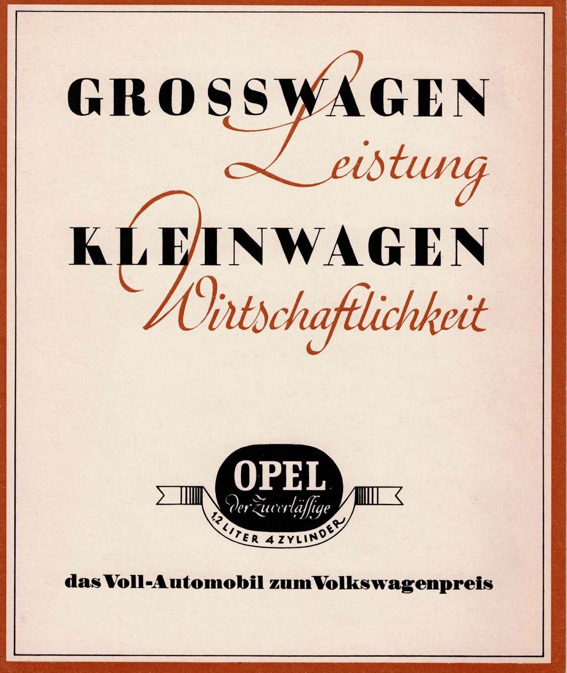 Opel Documenti: Opel Prospekt aus den 30er Jahren – Usato da Rickenbach b. Wil venduto da klassikmarkt.ch