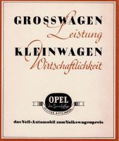 Opel Prospekt aus den 30er Jahren