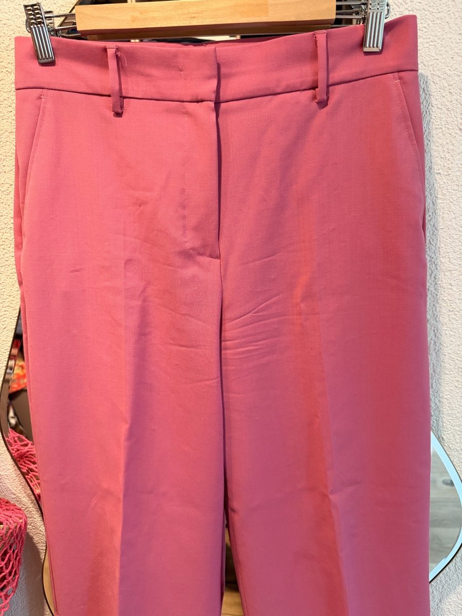 Max Mara Pantaloni: Weekend Max Mara Pink Wool Culottes Size 8 - Perfect for Spr – Nuovo (secondo la descrizione) da Männedorf venduto da iza04 6