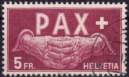 1945, 5FR. PAX Nr. 273, sauber gestempelt und fehlerfrei.