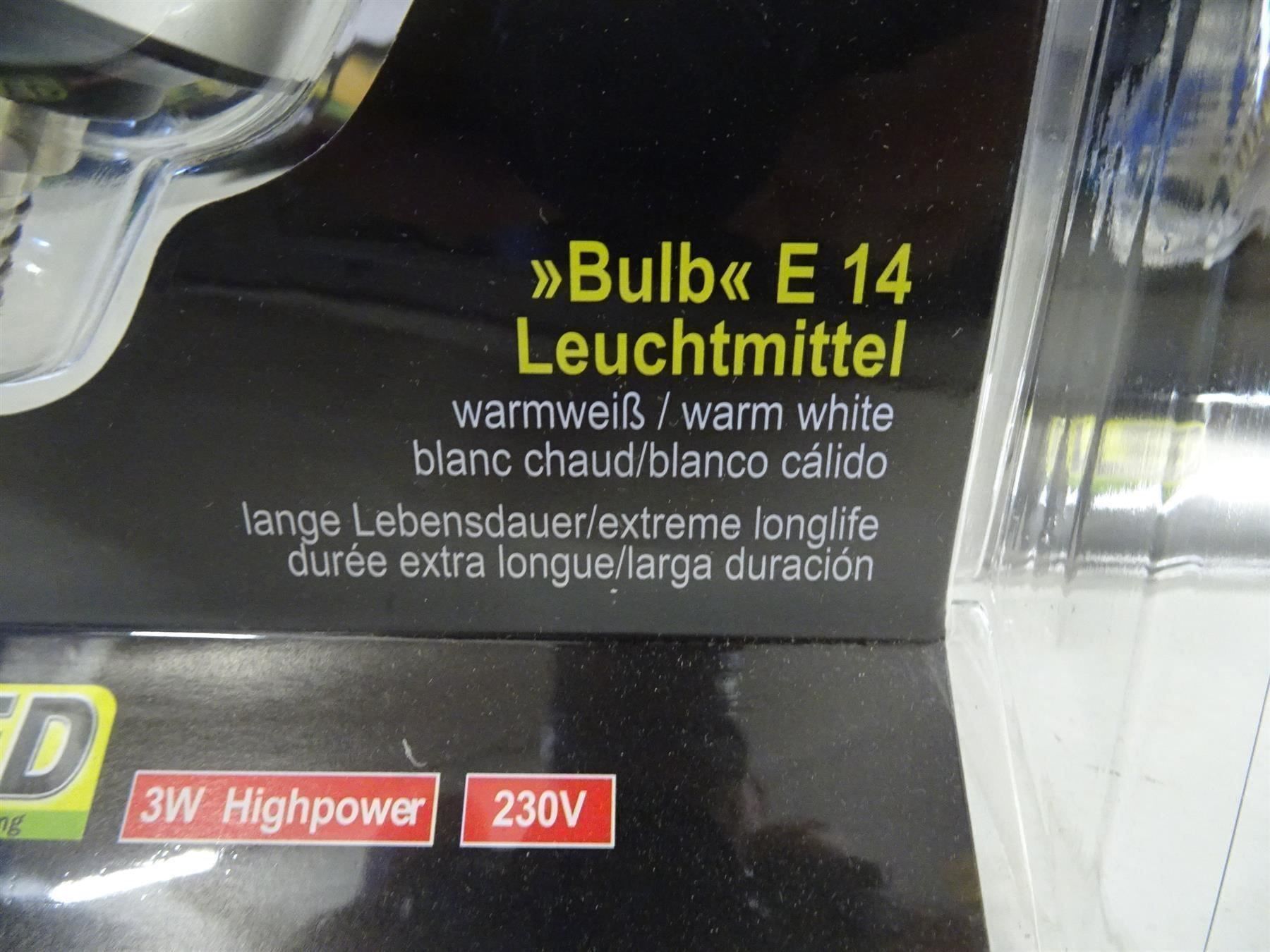Lampade: 2Stk neue LED Lampen E14 Fassung – Nuovo e nell'imballaggio originale da Necker venduto da liq24 2