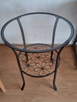 Beistelltischchen IKEA Klingsbo Metall schwarz , Glas