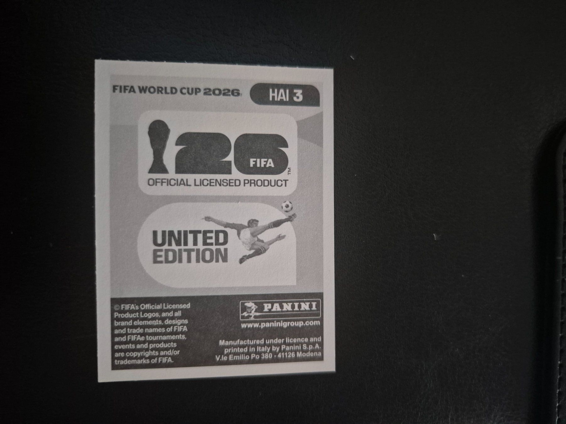 Panini Carte collezionabili: Panini WM 26 HAI 3 – Nuovo (secondo la descrizione) da Rorschacherberg venduto da AJ3108 1