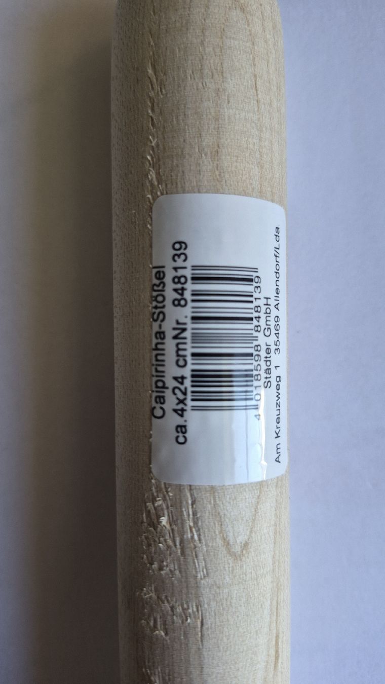Küchengeräte: Caipirrinha-Stößel ca. 4x24 cm – Neu und originalverpackt aus Wila von myquaso 1
