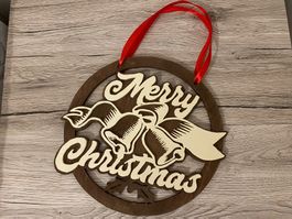 Tür Dekoration aus Holz Weihnachten