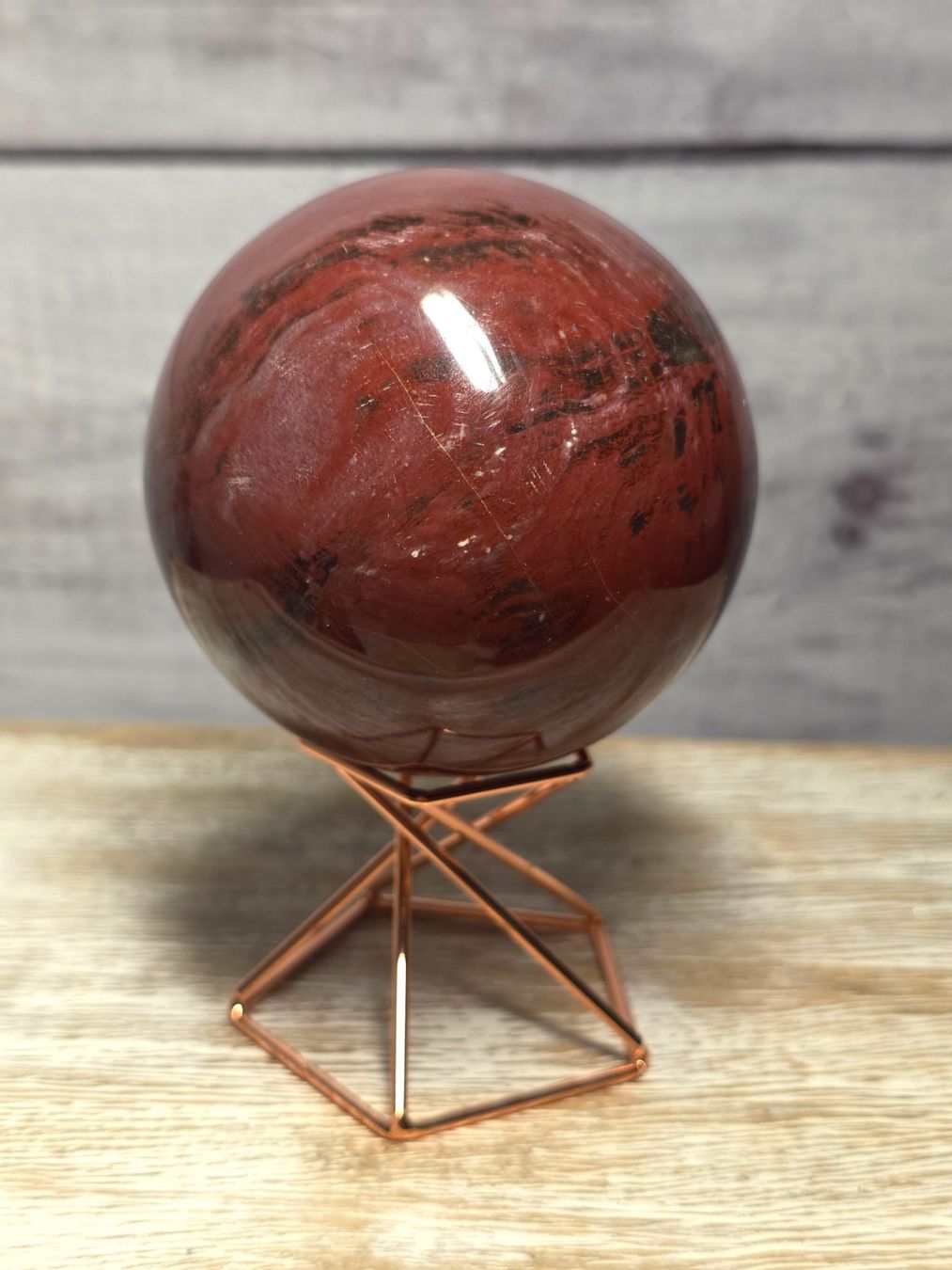 Articoli in legno: Versteinerte Holzkugel C 517g – Nuovo e nell'imballaggio originale da Matzingen venduto da Shay_Crystalz 1