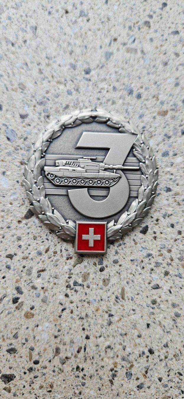 Schweizer Armee Placchette & Badge: *** Beretemblem Silber *** – Usato da Riedholz venduto da fr_sIruP
