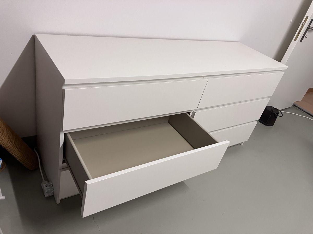 Cassettiere: IKEA Kleider Kommode 6 Schubladen Weiss – Usato da Dättwil AG venduto da Datura 2