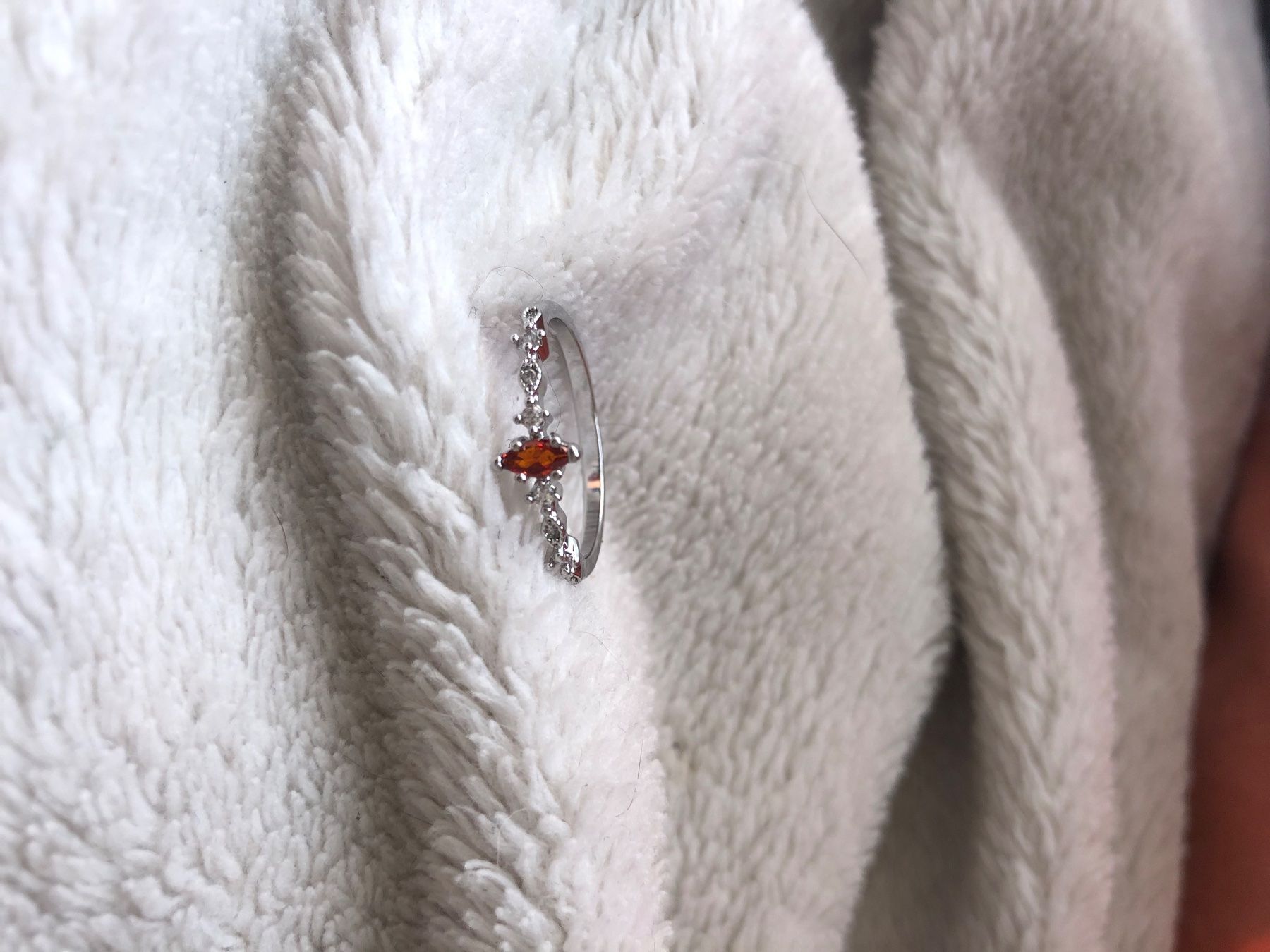 Ringe: Bague avec pierre orange rouge  argent – Gebraucht aus Ecublens VD von Ewwa 1
