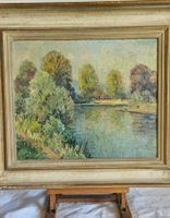 Originalgemälde "Sommerliche Flusslandschaft" von Keller ...