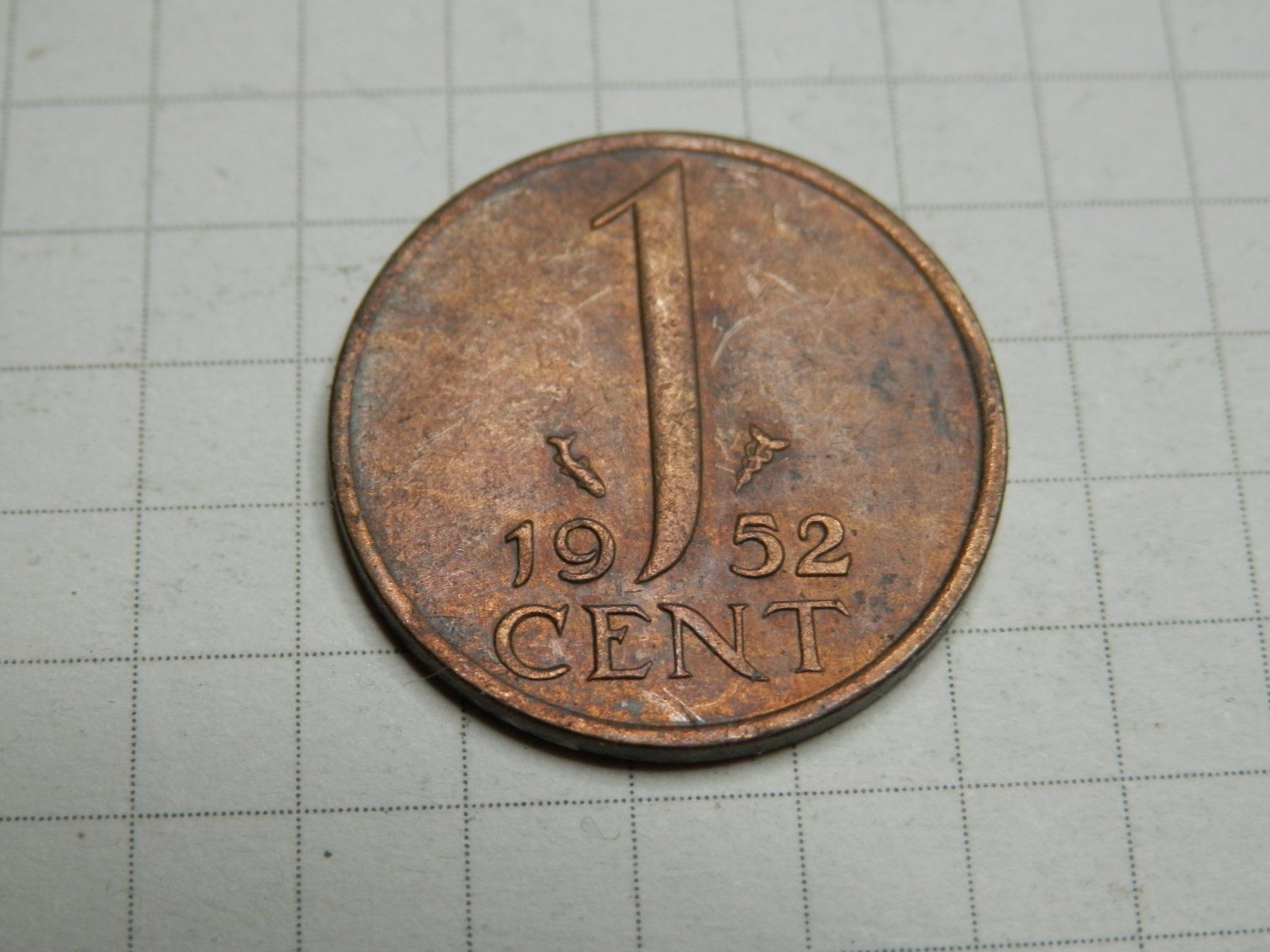 Tutti le monete: Niederlande 1 Cent, 1952 – Usato da Weiach venduto da weiach81 1
