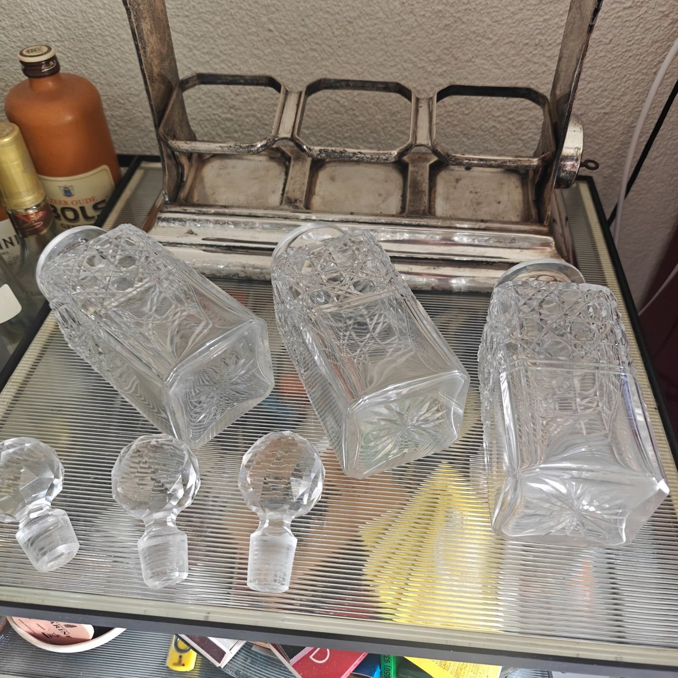 Caraffe: Walker & Hall, wunderschönes versilbertes Tantalus-Set – Usato da Wallisellen venduto da amsee10 5