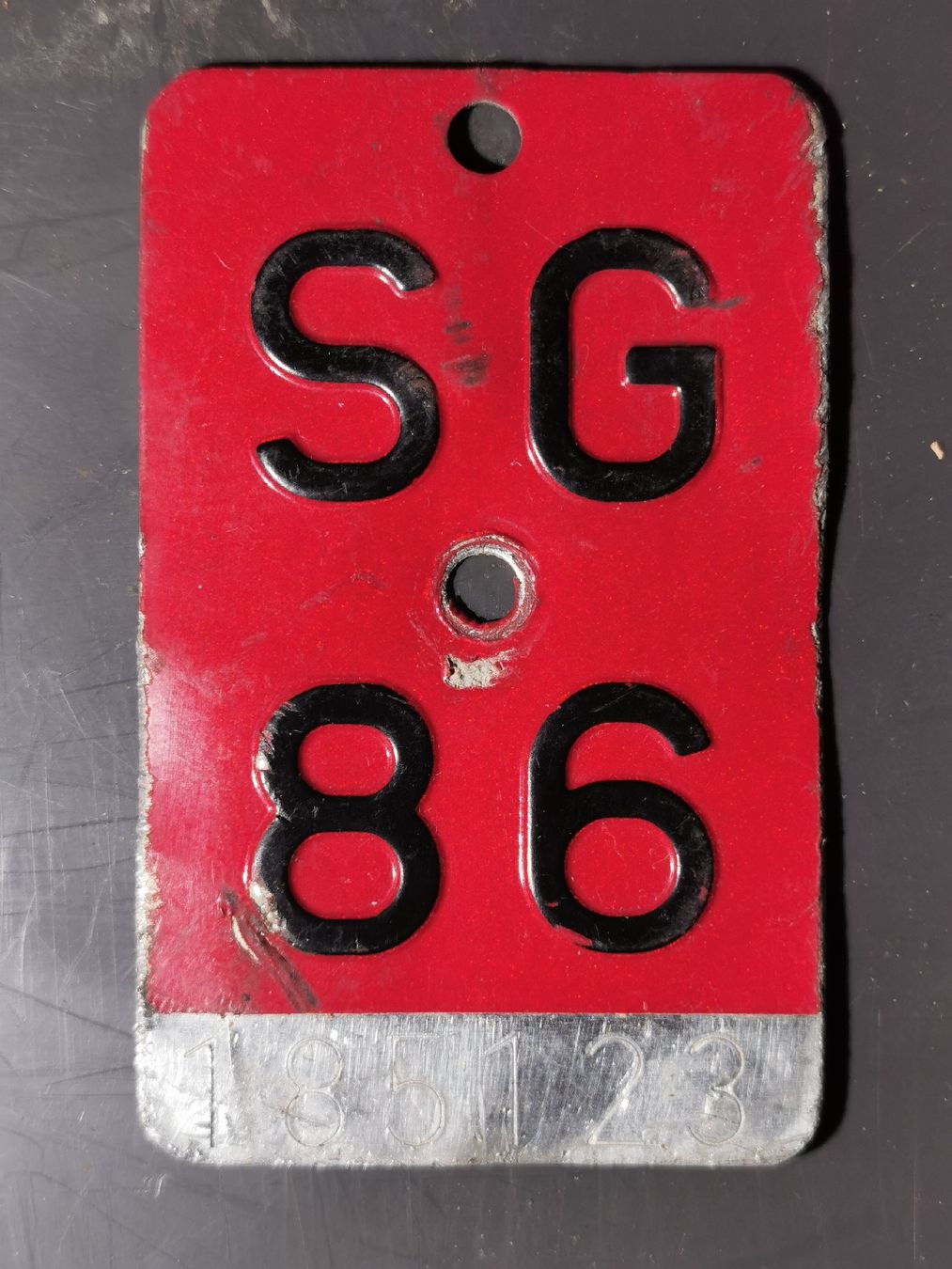 Insegne: Velonummer SG 86 – Usato da Dornach venduto da Ihsan2