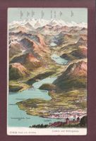 LUZERN und Brünigroute - Vogelschau - 1914