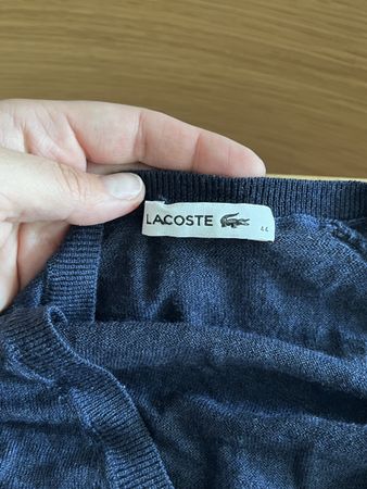 Lacoste Kleid, Marine/Weiss, Wolle, wie neu