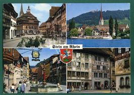 Stein am Rhein,4 Ansichten,1991, gelaufen, Grossformat