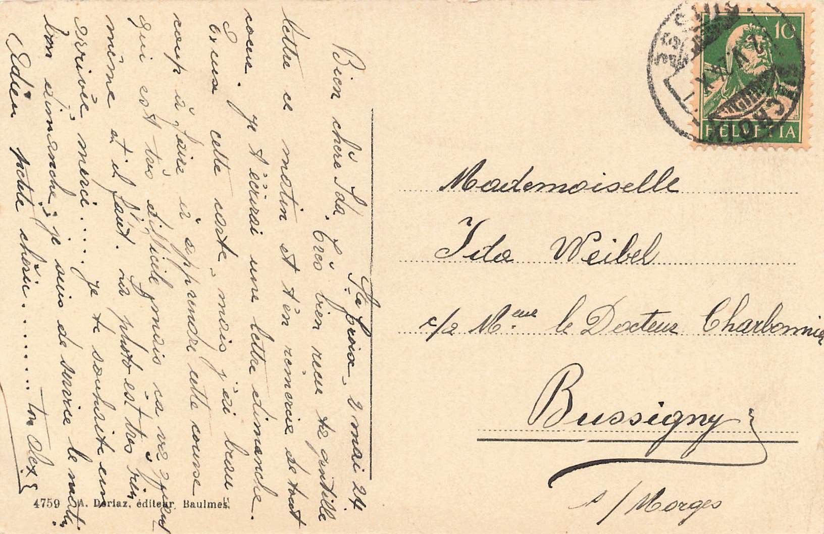 Cartoline postali: Sainte Croix – Usato da Biasca venduto da Blenio71 1
