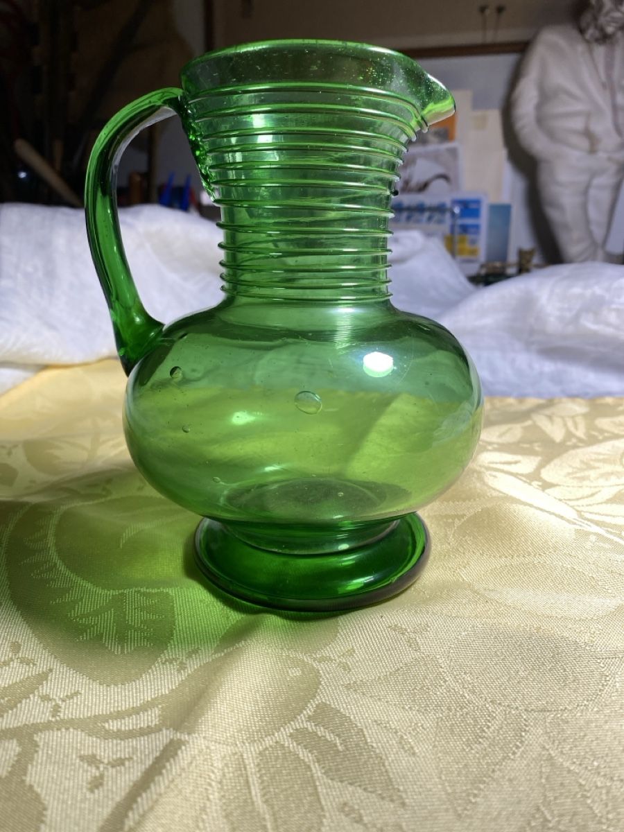 Caraffe: Petite carafe, ancienne, soufflé à la main – Usato da Bevaix venduto da Dominixx52