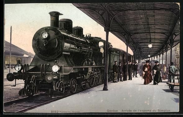 Cartes postales: Genève, Arrivée de l'express du Simplo – D'occasion à Berlin par bartko-reher