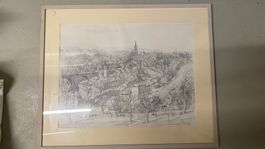 Lithographie Bleistiftzeichnung Berner Maler Max von Mühlene