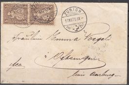 Brief Mit Sitzend Im Paar 1875