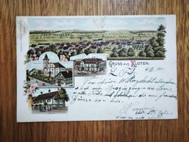 Litho Postkarte Gruss aus KLOTEN
