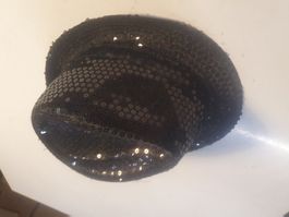 Glitzerhut schwarz